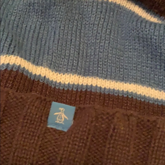 Original Penguin Brown and Blue Beanie - Picture 2 of 2